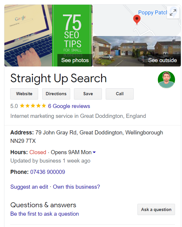 google my business wellingborough